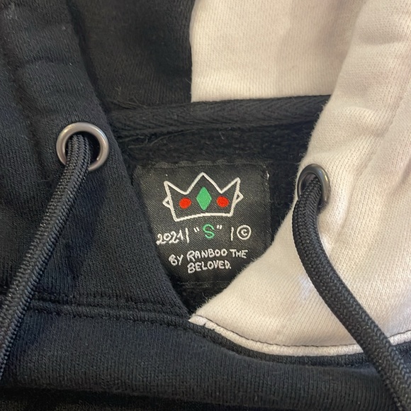 Like New! Black Cotton Blend Hoodie - Picture 5 of 7